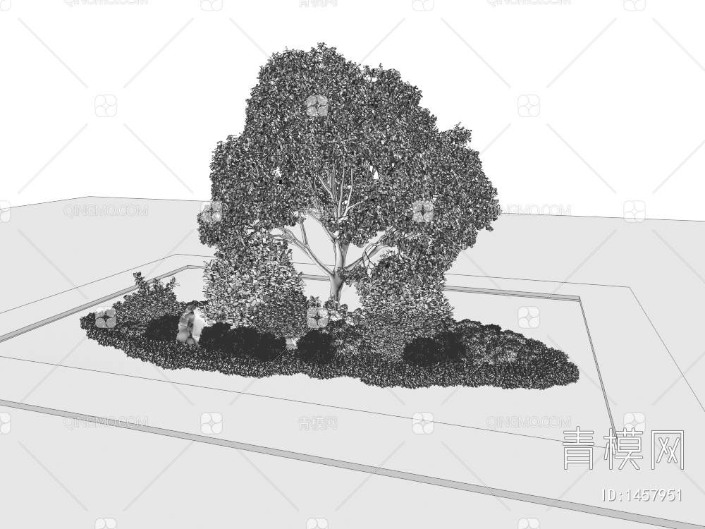 植物小景 植物堆 植物组团3D模型下载【ID:1457951】