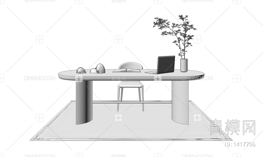 书桌椅3D模型下载【ID:1417706】