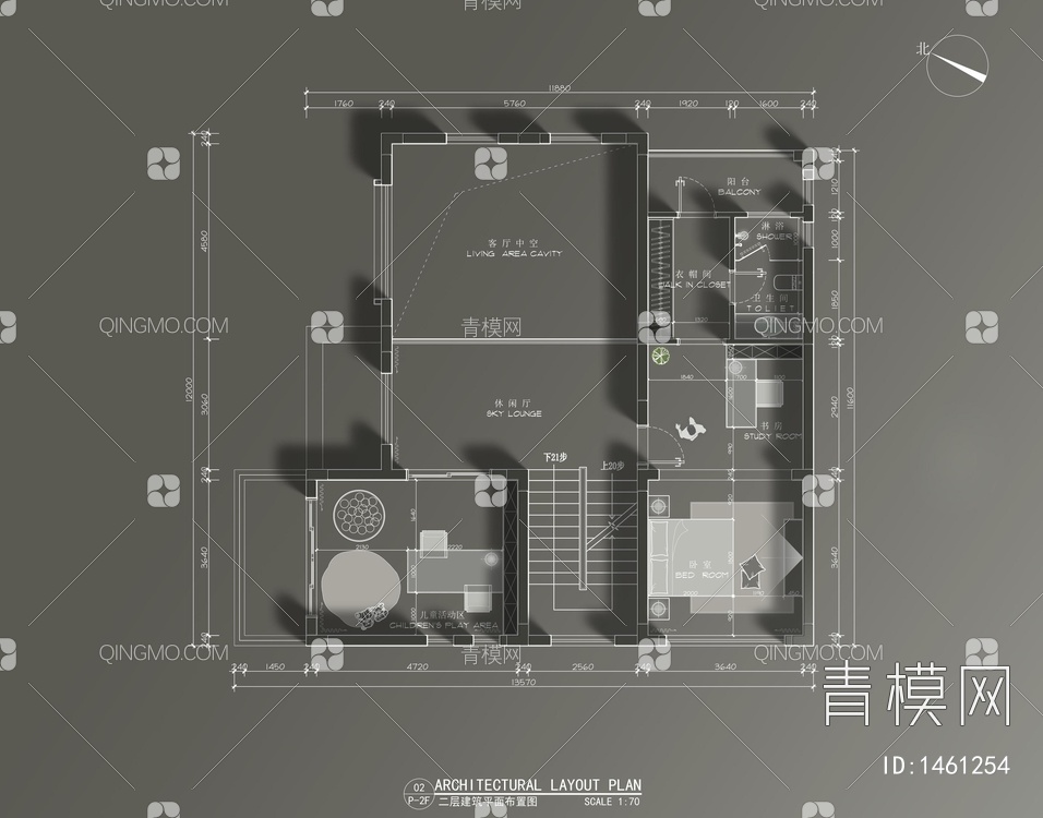 别墅平面方案【ID:1461254】