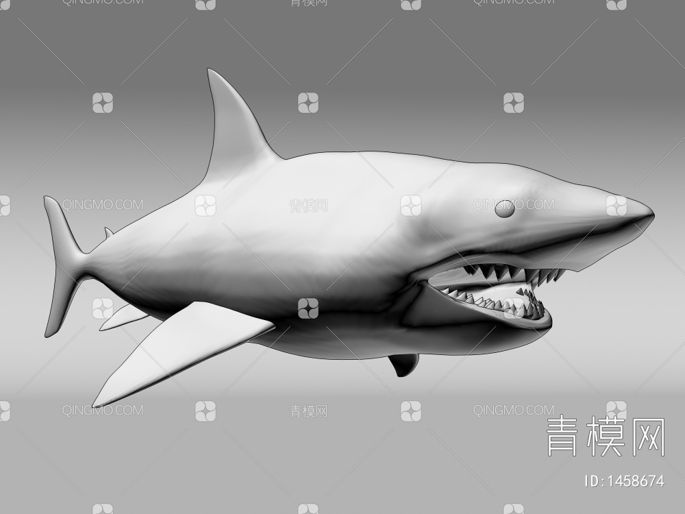 鲨鱼3D模型下载【ID:1458674】