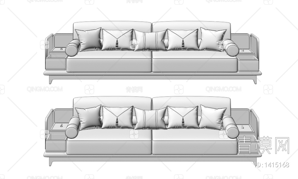 双人沙发3D模型下载【ID:1415168】