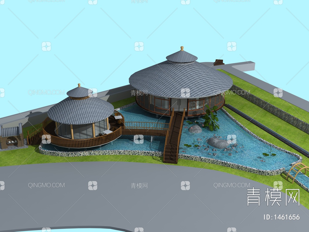 圆形小建筑3D模型下载【ID:1461656】