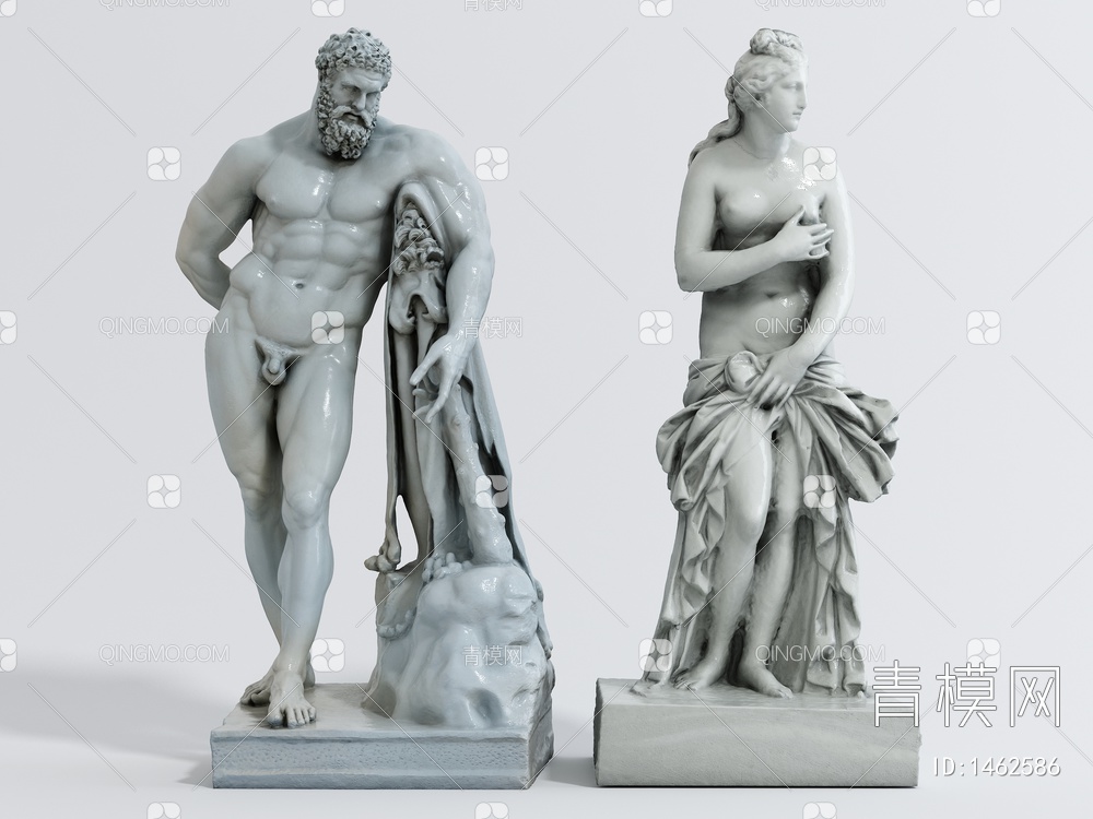 人物雕像3D模型下载【ID:1462586】