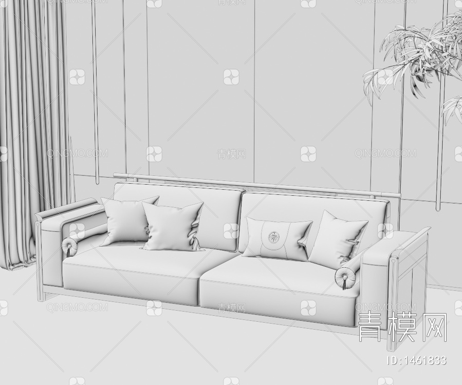 多人沙发3D模型下载【ID:1461833】
