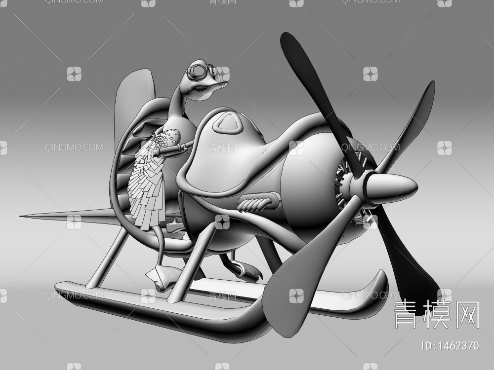玩具飞机3D模型下载【ID:1462370】