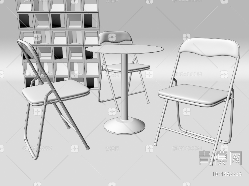 休闲桌椅组合3D模型下载【ID:1462235】