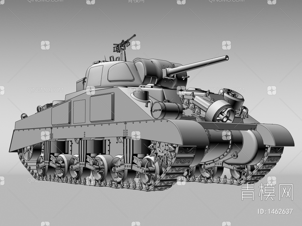 坦克车3D模型下载【ID:1462637】