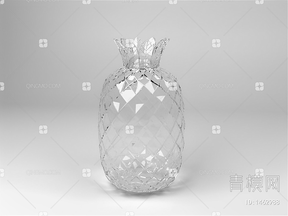 菠萝水晶瓶子3D模型下载【ID:1462988】