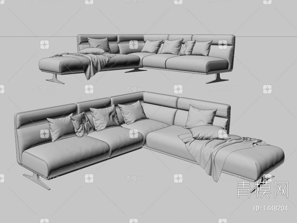 多人沙发3D模型下载【ID:1448204】