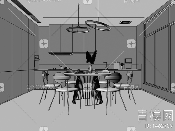 家居餐厅3D模型下载【ID:1462709】