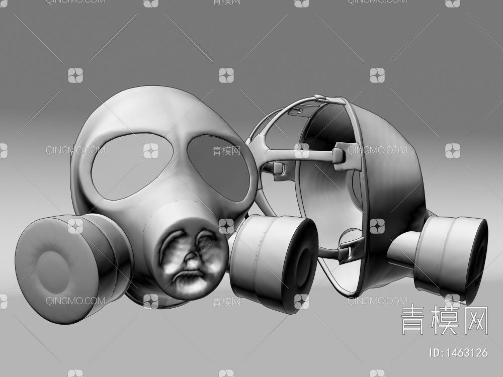 防毒面具3D模型下载【ID:1463126】