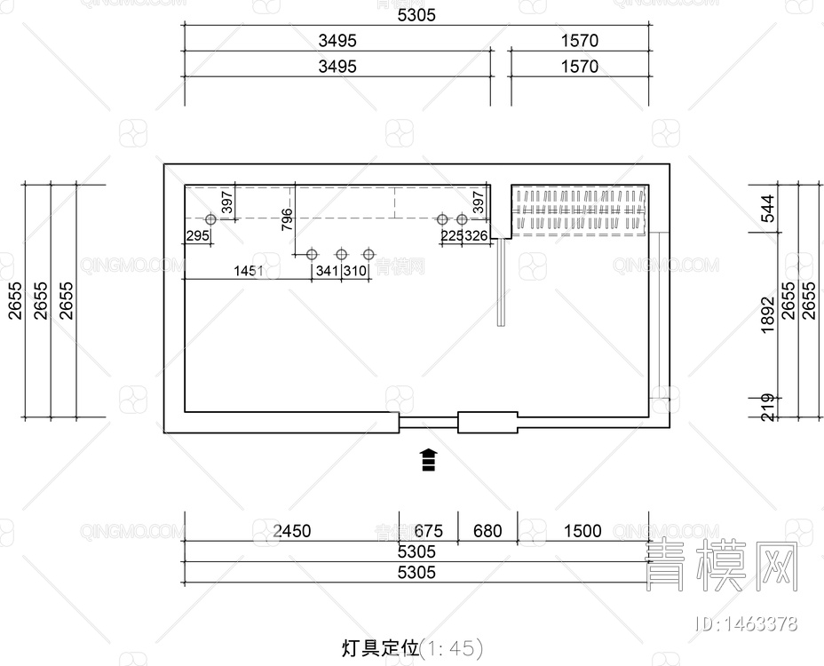 书房设计【ID:1463378】