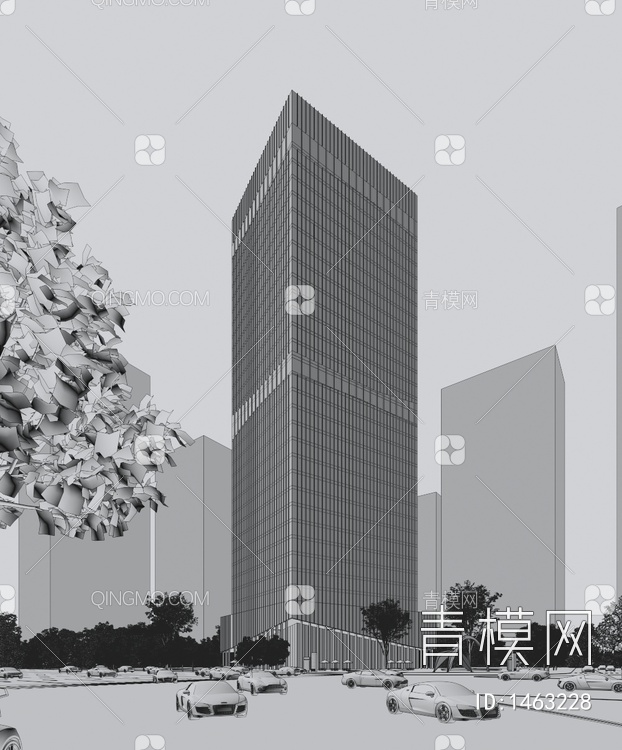 高层办公楼3D模型下载【ID:1463228】