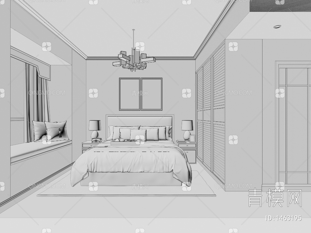 家居卧室3D模型下载【ID:1463195】