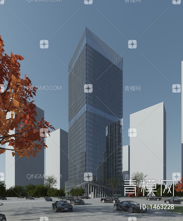 高层办公楼3D模型下载【ID:1463228】