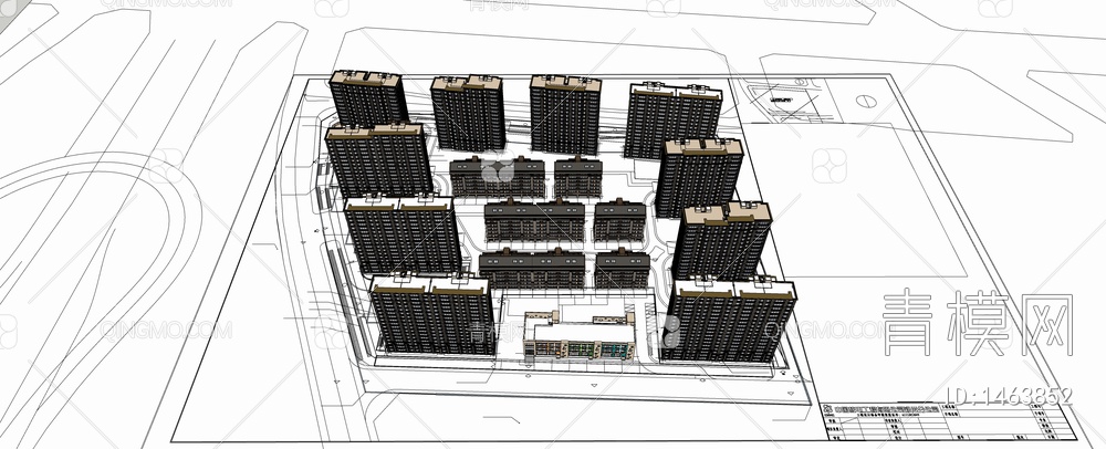 泰禾广汇项目住宅小区SU模型下载【ID:1463852】