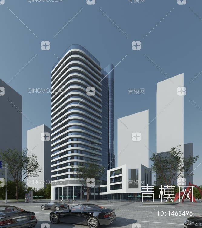 高层办公楼3D模型下载【ID:1463495】