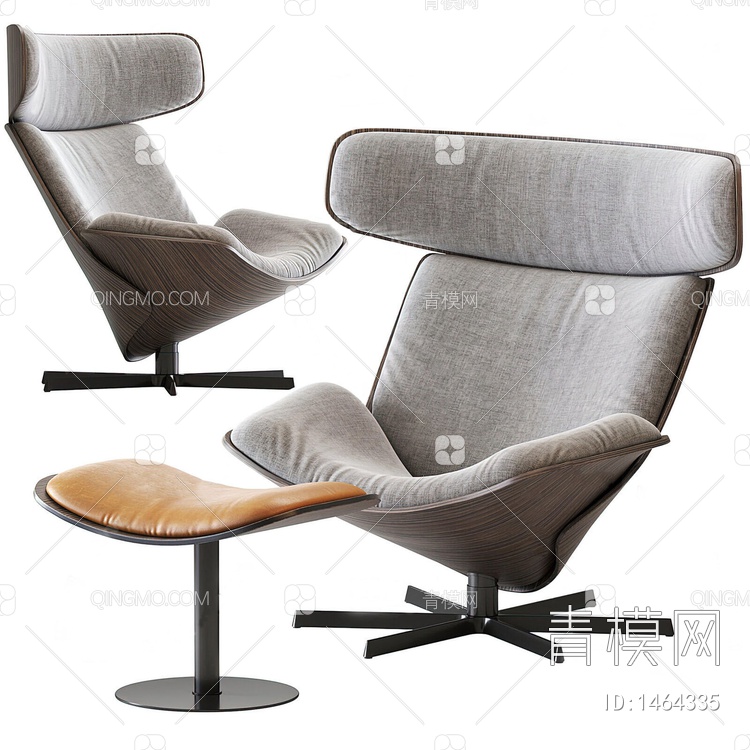 休闲椅子 躺椅3D模型下载【ID:1464335】