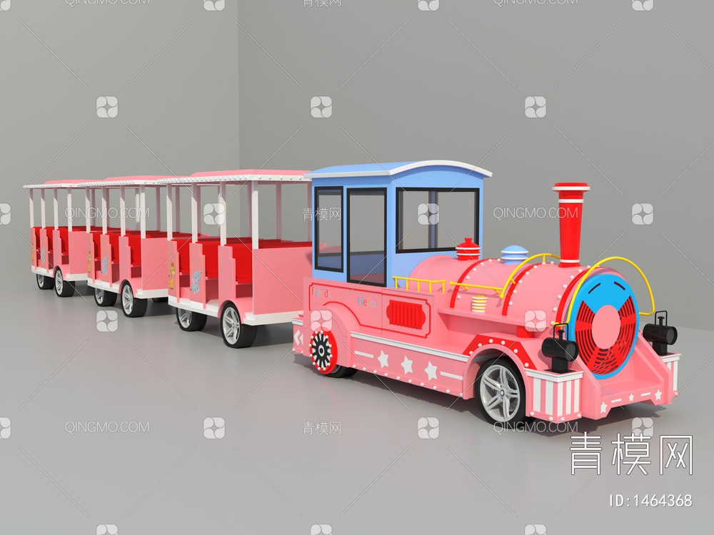 游乐设备无轨火车3D模型下载【ID:1464368】