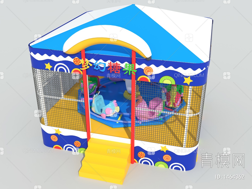 游乐设备糖果喷球车3D模型下载【ID:1464362】