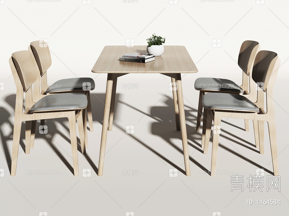 餐桌椅SU模型下载【ID:1464584】