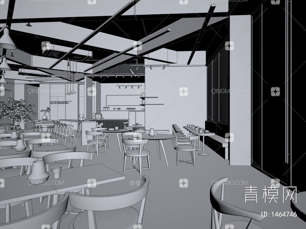 咖啡厅3D模型下载【ID:1464746】
