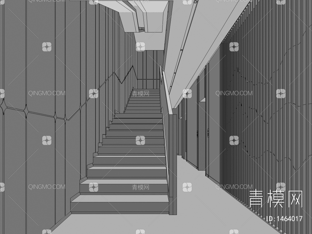 扶手楼梯3D模型下载【ID:1464017】