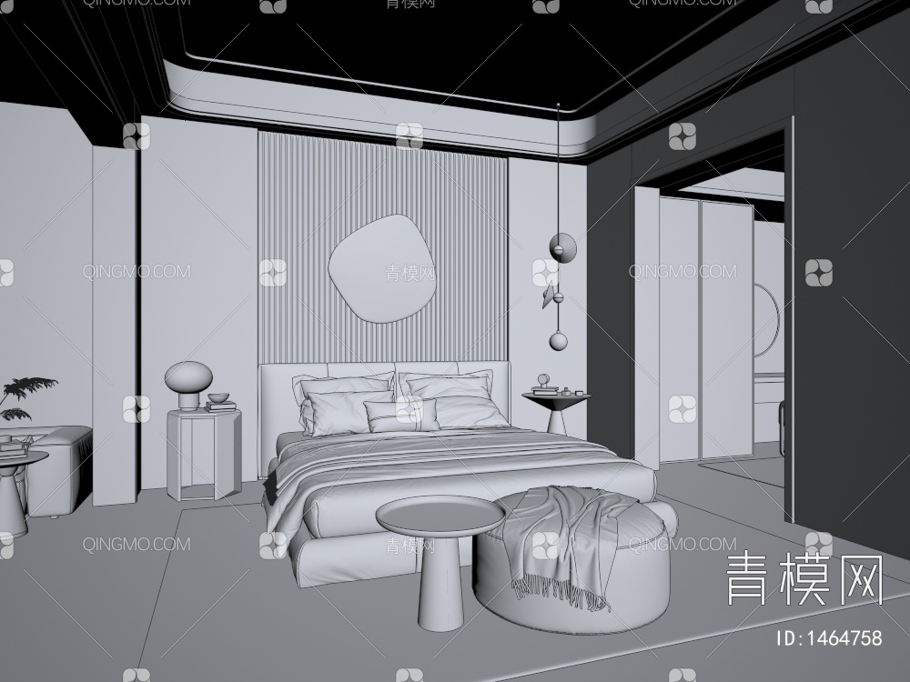卧室3D模型下载【ID:1464758】