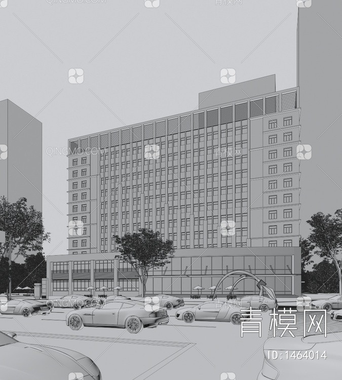 高层办公楼3D模型下载【ID:1464014】