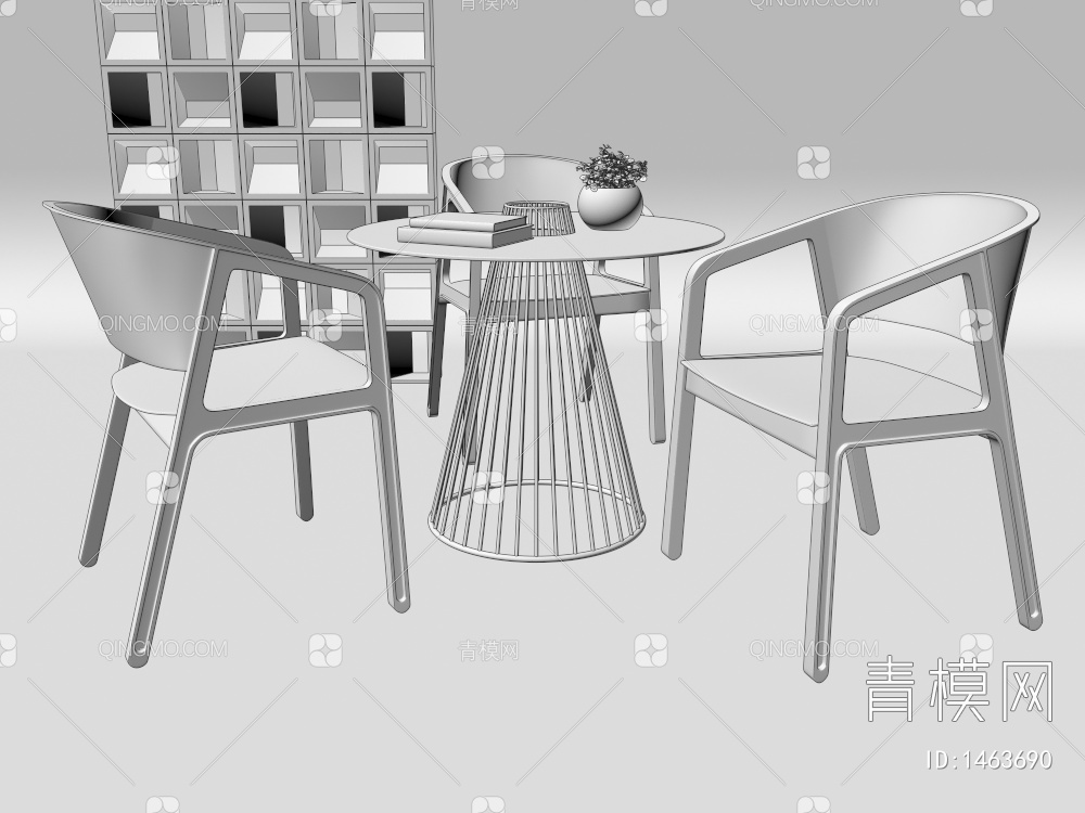 户外休闲桌椅3D模型下载【ID:1463690】