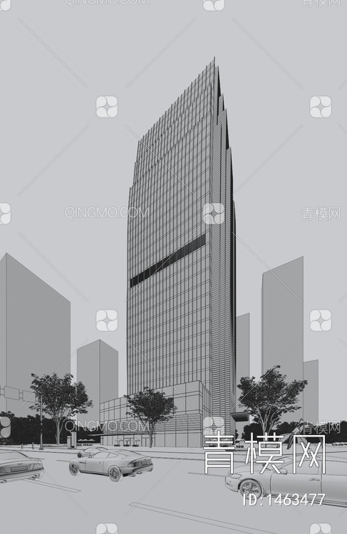 高层办公楼3D模型下载【ID:1463477】