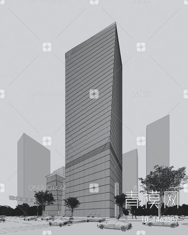 高层办公楼3D模型下载【ID:1463507】