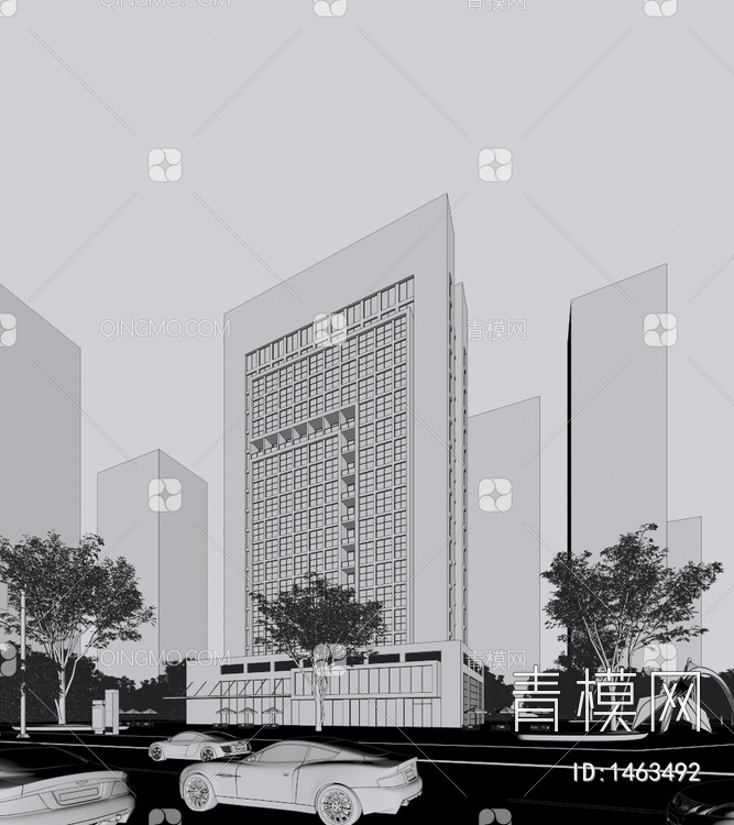 高层办公楼3D模型下载【ID:1463492】