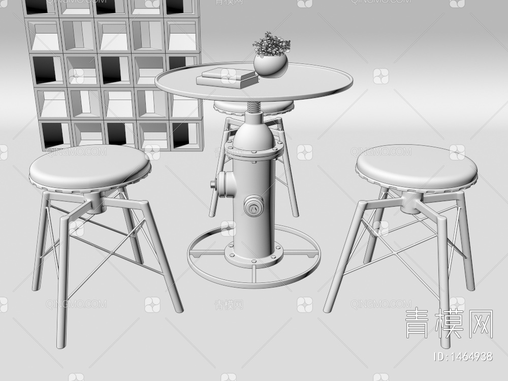 桌椅组合3D模型下载【ID:1464938】