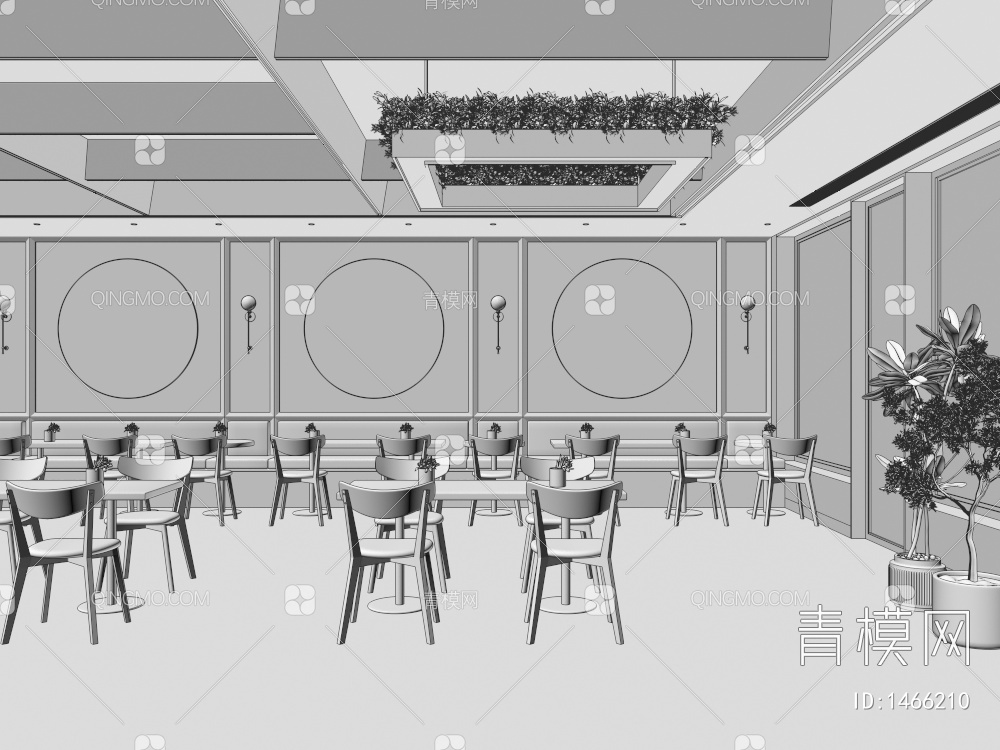 网红茶餐厅3D模型下载【ID:1466210】