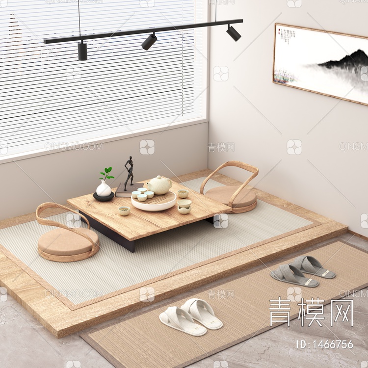 茶桌椅3D模型下载【ID:1466756】