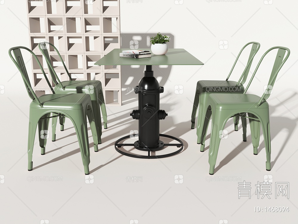 桌椅组合3D模型下载【ID:1468094】