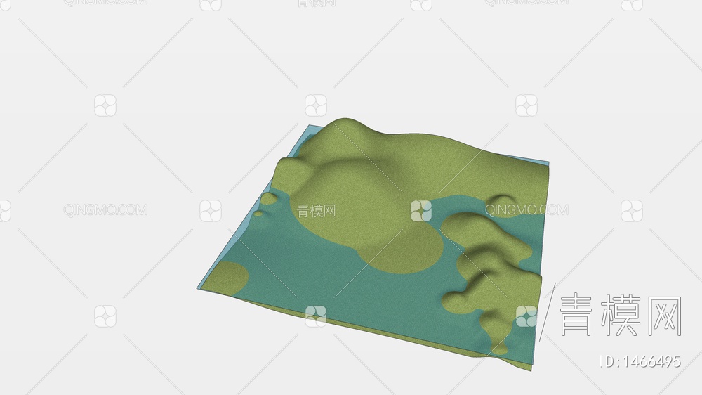 河流地形SU模型下载【ID:1466495】