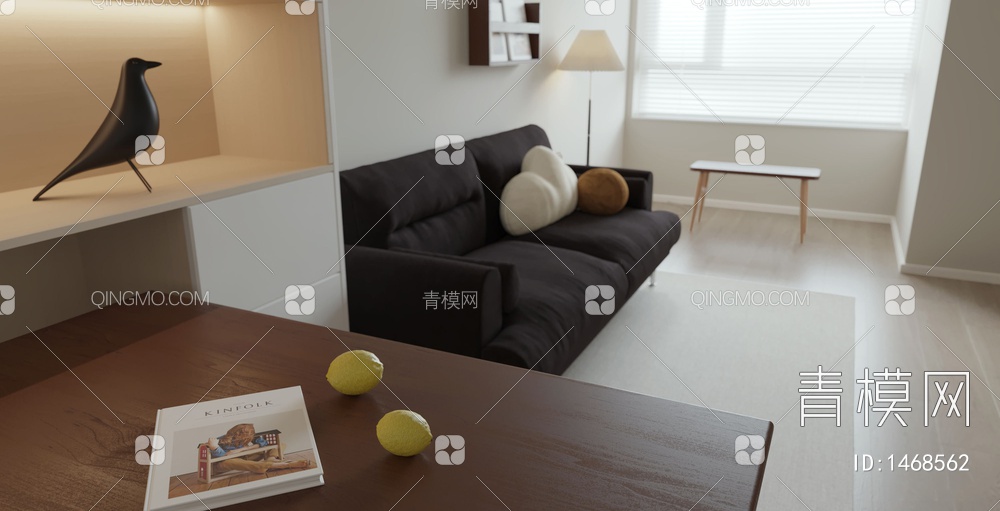 极简客餐厅卧室3D模型下载【ID:1468562】
