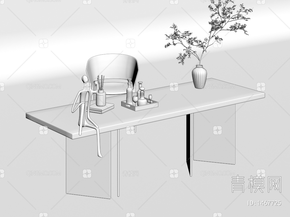 书桌3D模型下载【ID:1467725】
