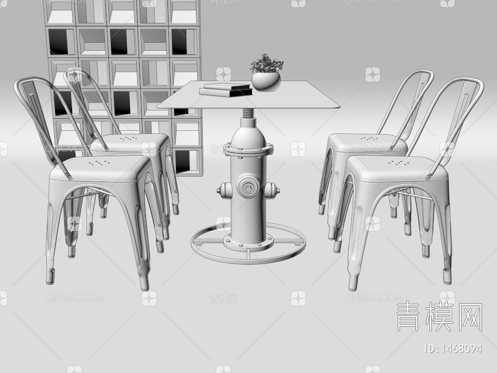 桌椅组合3D模型下载【ID:1468094】