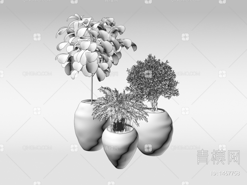 盆栽 植物3D模型下载【ID:1467758】