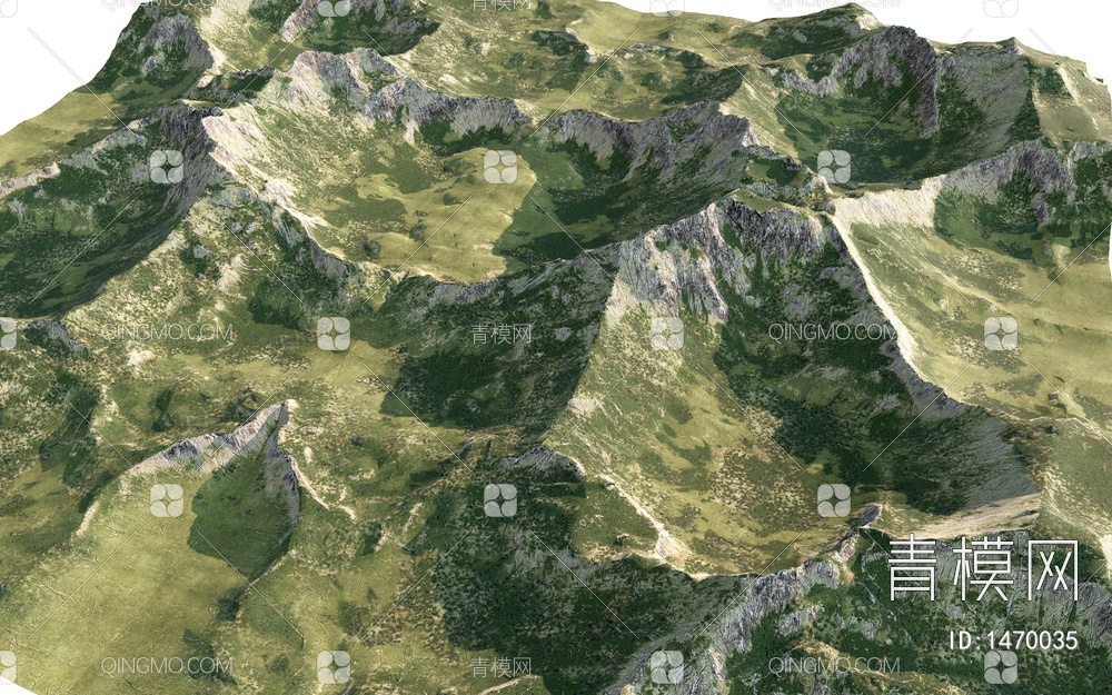 山地景观 山脉地形 景观地形 山峰 山坡 高山背景5SU模型下载【ID:1470035】