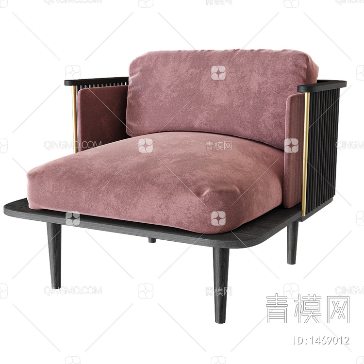 Forest 酱紫红休闲椅3D模型下载【ID:1469012】