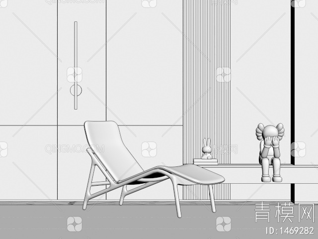躺椅3D模型下载【ID:1469282】