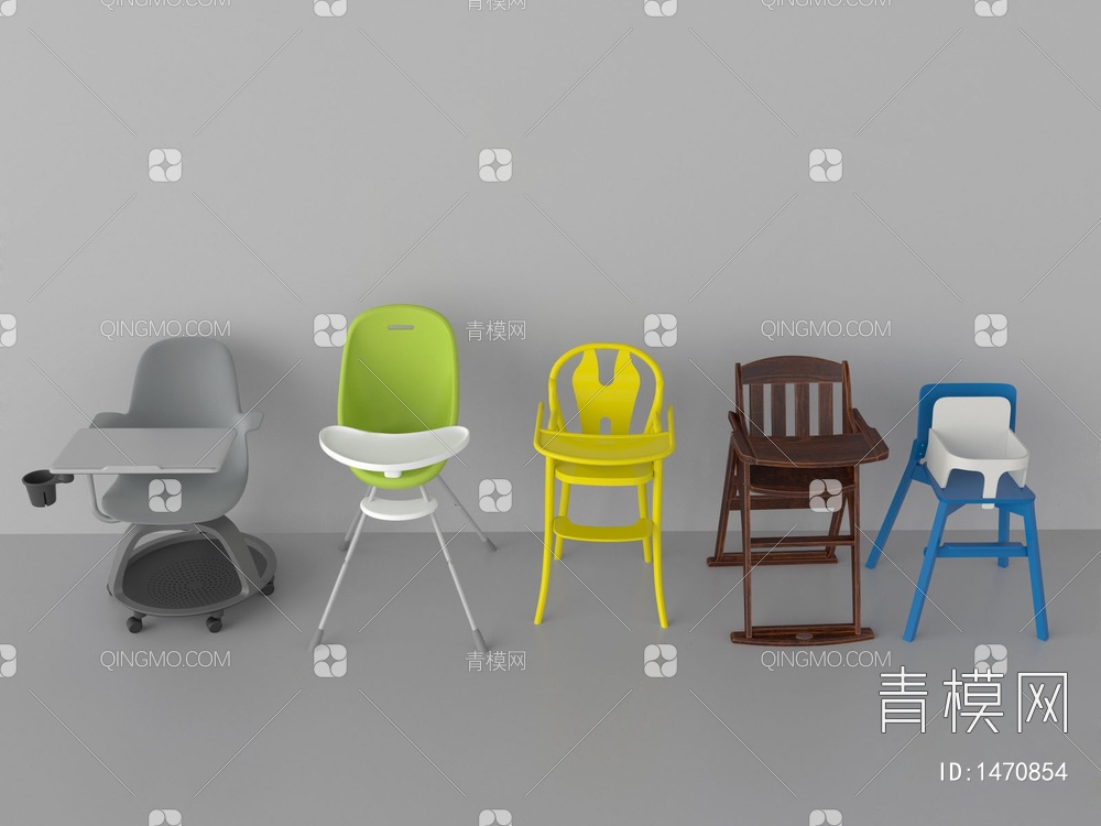宝宝餐椅3D模型下载【ID:1470854】