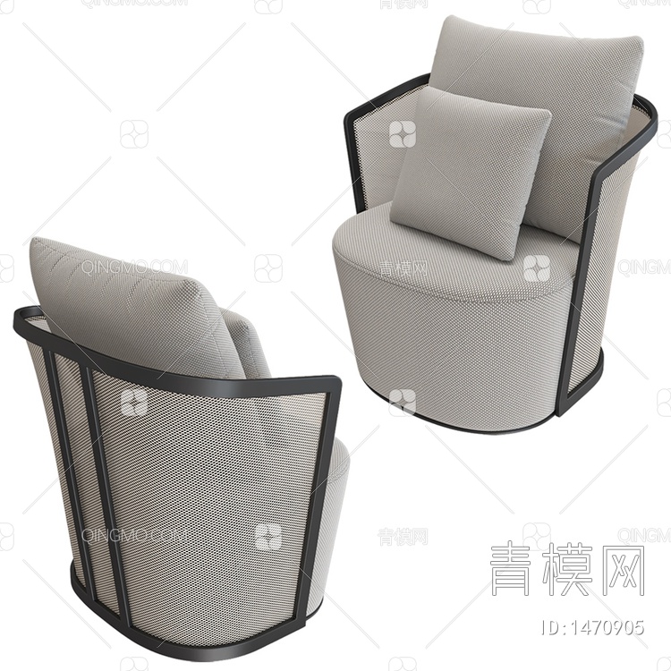 Bolero 休闲灰色单椅3D模型下载【ID:1470905】
