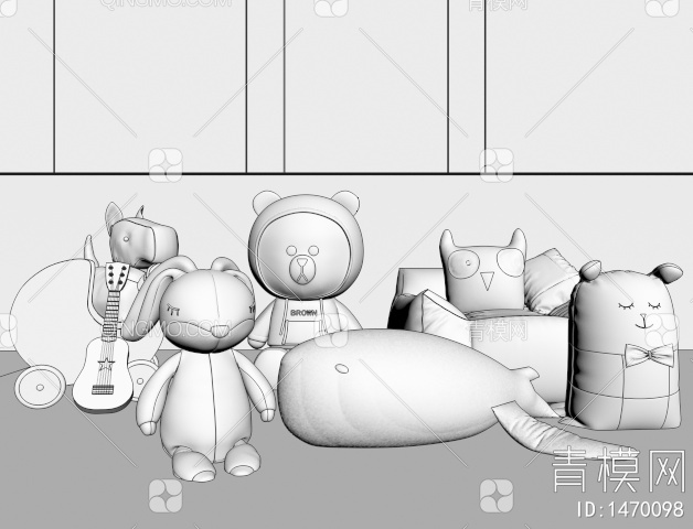 毛绒玩具3D模型下载【ID:1470098】
