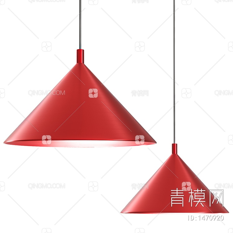 Pendant lamp Cono红吊灯3D模型下载【ID:1470920】