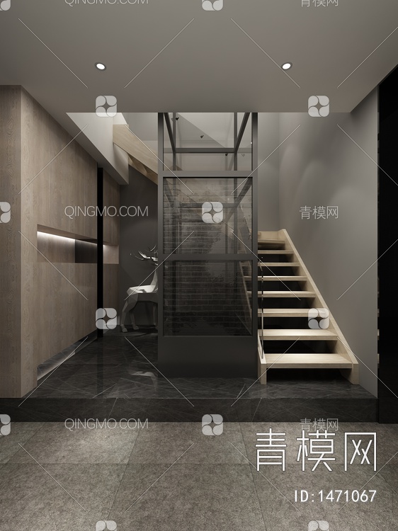 电梯厅3D模型下载【ID:1471067】